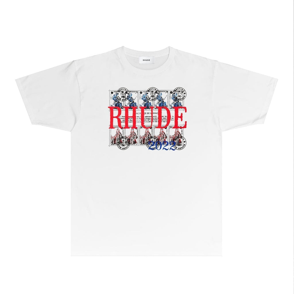 Rhude T-shirts Printed Trendy Pure Cotton