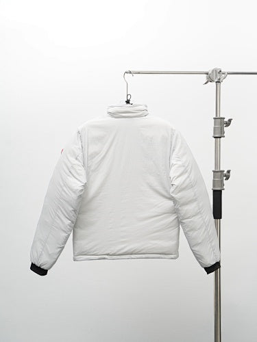 Canada Goose Lodge White Stand-Collar Down Jacket