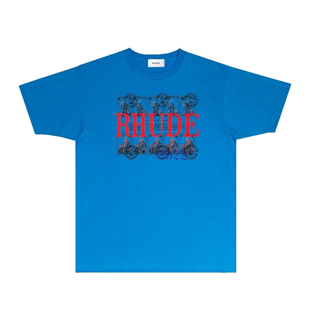 Rhude T-shirts Printed Trendy Pure Cotton