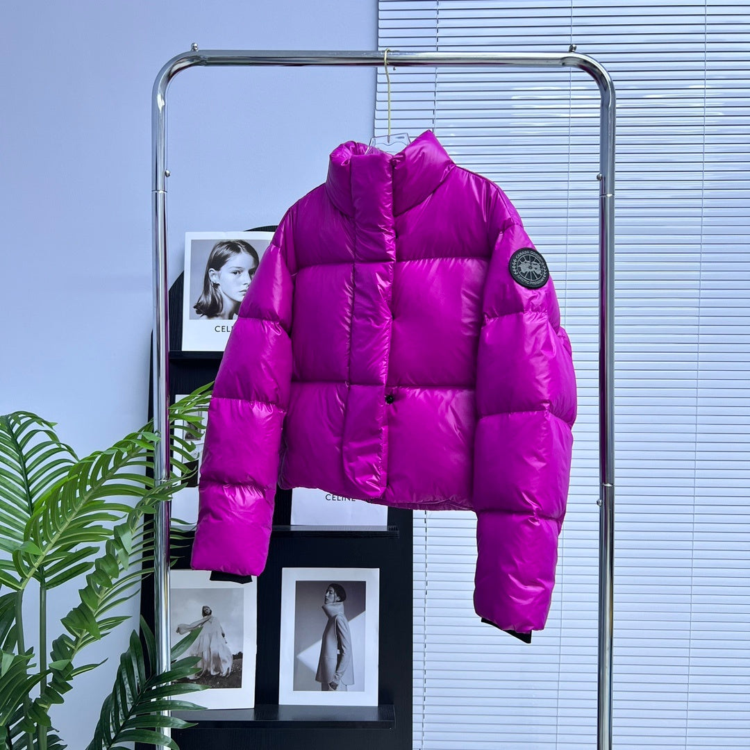 Canada Goose Women's Cropped Puffer Jacket in Fuchsia