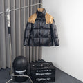 Moncler Parana Black Puffer Jacket with Gold-Tone Hood Lining