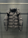 Moncler Maya Matte Black Hooded Puffer Jacket