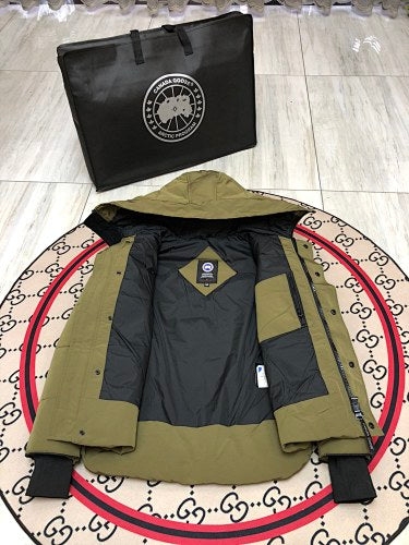 Canada Goose Unisex Hooded Puffer Jacket - Olive Green